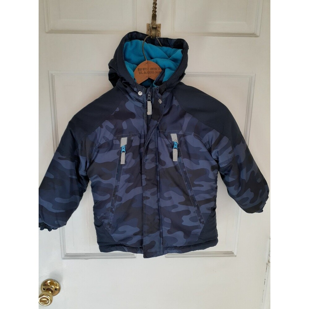 Carter's S 4  Blue Camo Fits Toddler Boys 4t  Warm Jacket Winter Puffer Coat